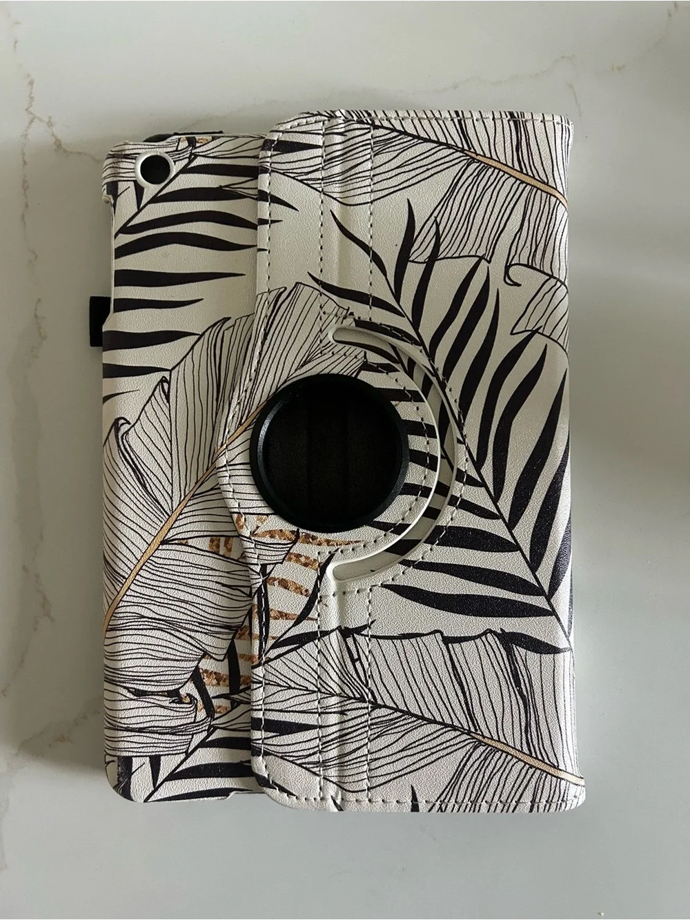 Rotating CASE COVER for Apple iPad Mini 1st/2nd/3rd generation - Leaf Print